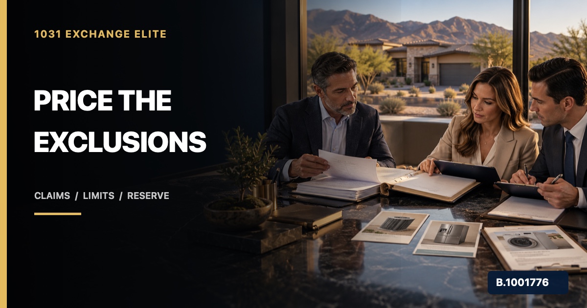 Investor and advisers separating a rental-property inspection and repair reserve from a home service contract, marked Nevada Broker B.1001776
