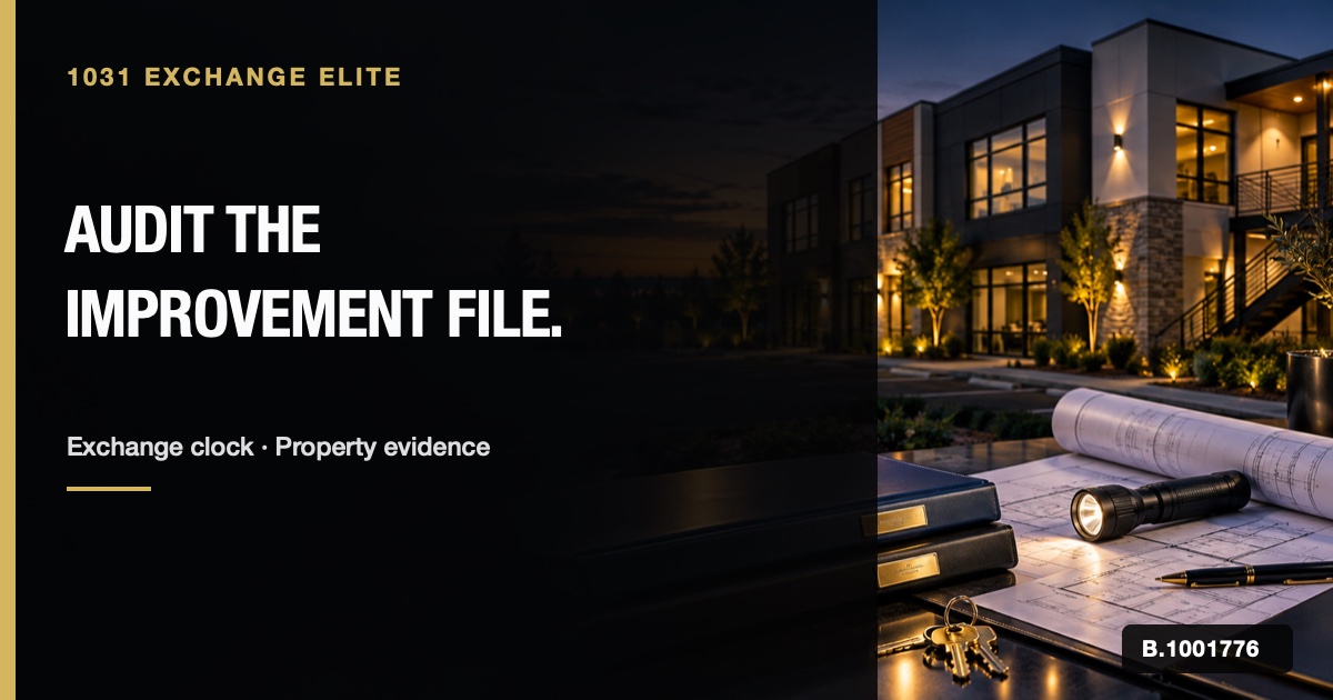 Investment property with architectural plans, inspection light, keys, and two organized diligence folders.
